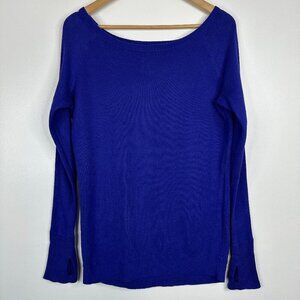 Lululemon Long Sleeve Reversible Sweater Top Cobalt Blue Size 6/8?